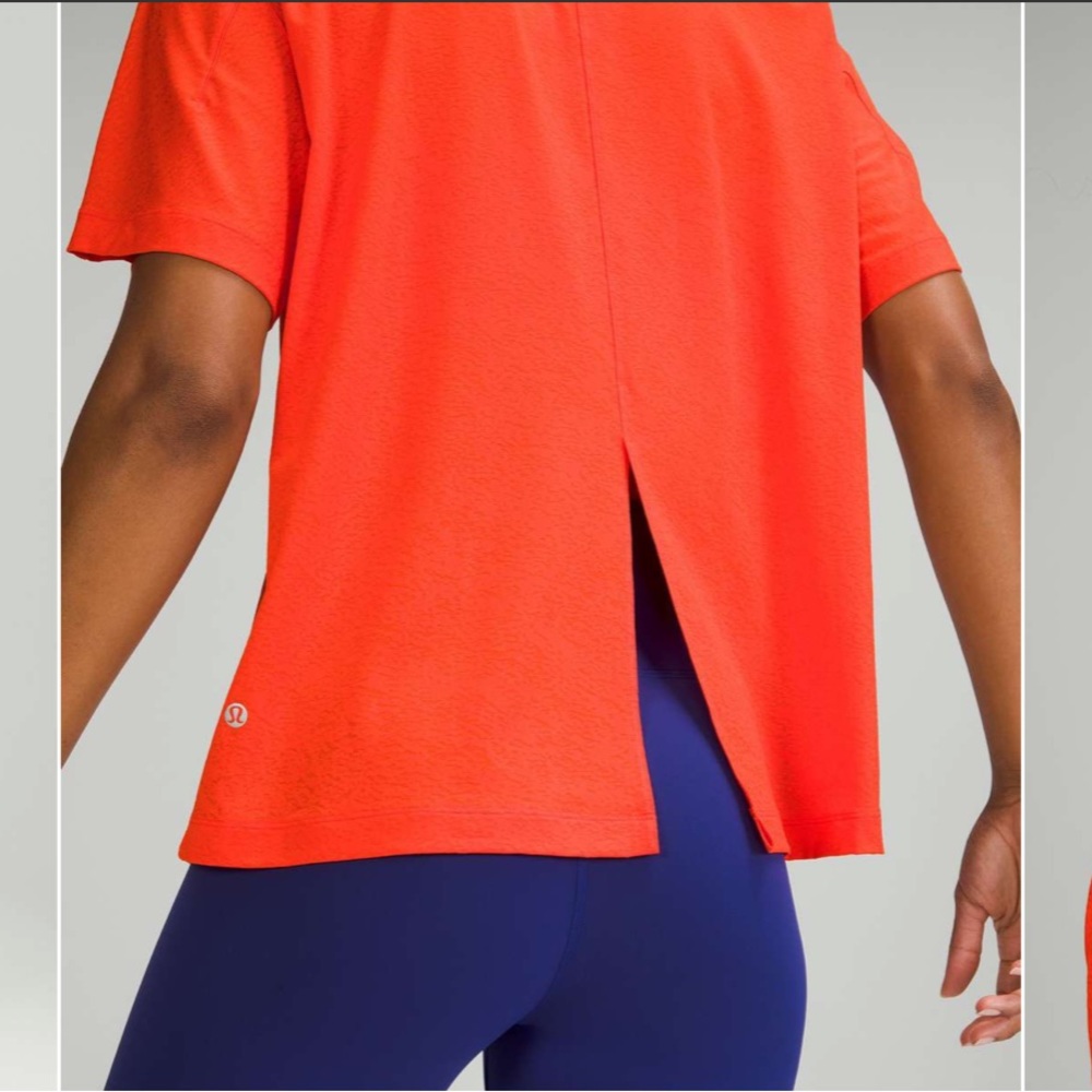 NWT Lululemon Crew Neck Train Tee Autumn Red Size 6 $68 retail